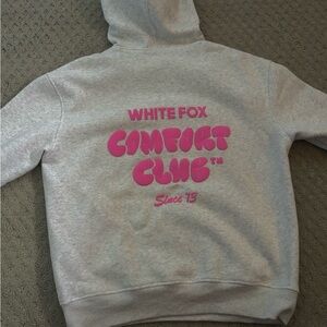 Women’s Gray Hoodie with Pink Print